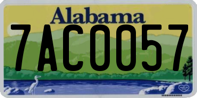 AL license plate 7AC0057