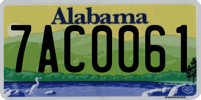 AL license plate 7AC0061