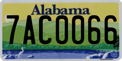 AL license plate 7AC0066