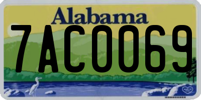 AL license plate 7AC0069