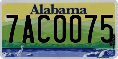 AL license plate 7AC0075