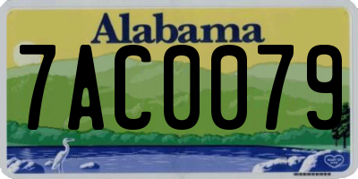 AL license plate 7AC0079