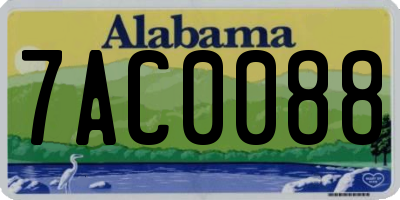 AL license plate 7AC0088