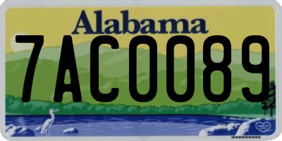 AL license plate 7AC0089