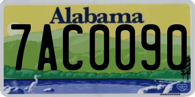 AL license plate 7AC0090