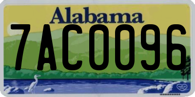 AL license plate 7AC0096
