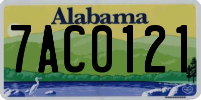 AL license plate 7AC0121