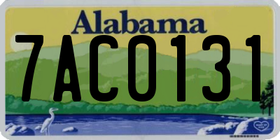 AL license plate 7AC0131