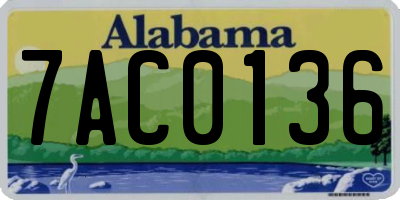 AL license plate 7AC0136