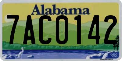 AL license plate 7AC0142