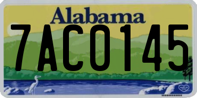 AL license plate 7AC0145