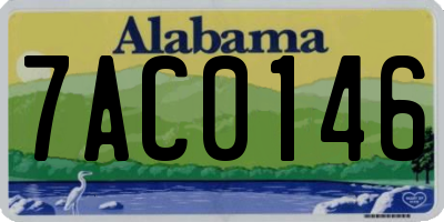 AL license plate 7AC0146
