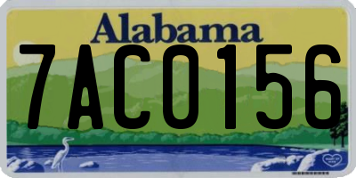 AL license plate 7AC0156