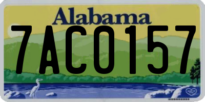 AL license plate 7AC0157