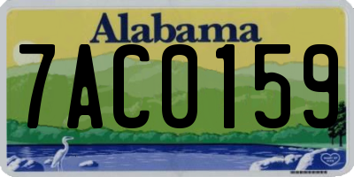 AL license plate 7AC0159