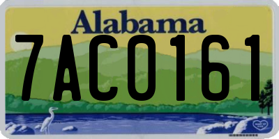 AL license plate 7AC0161