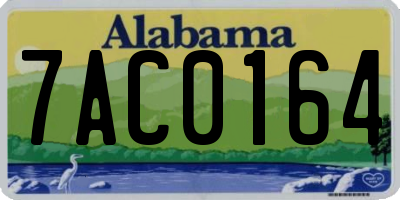 AL license plate 7AC0164