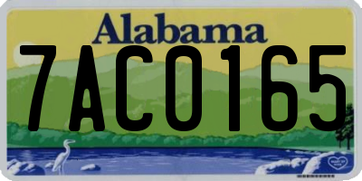 AL license plate 7AC0165