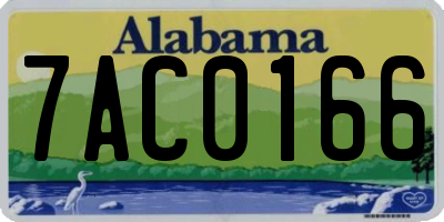 AL license plate 7AC0166