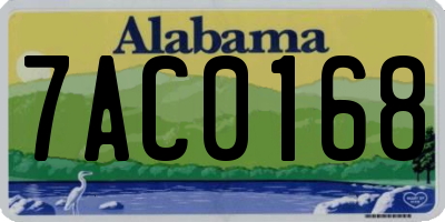 AL license plate 7AC0168