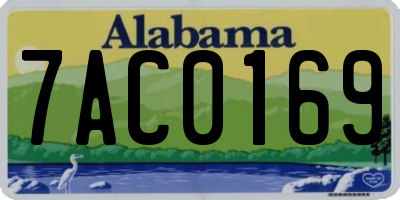 AL license plate 7AC0169
