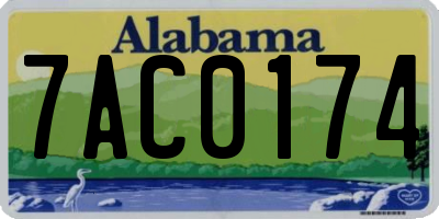 AL license plate 7AC0174