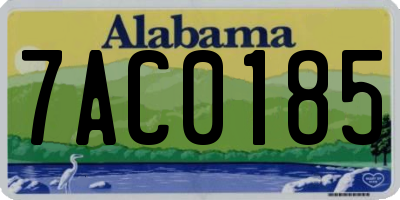 AL license plate 7AC0185