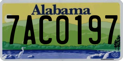 AL license plate 7AC0197