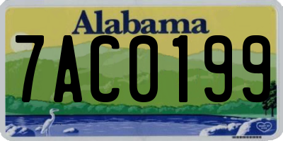AL license plate 7AC0199
