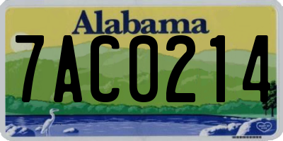 AL license plate 7AC0214