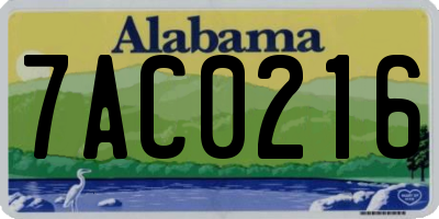 AL license plate 7AC0216