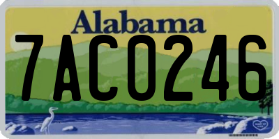 AL license plate 7AC0246
