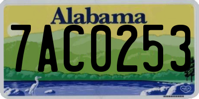 AL license plate 7AC0253