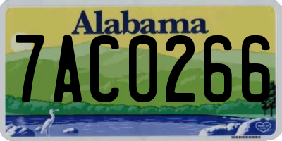 AL license plate 7AC0266