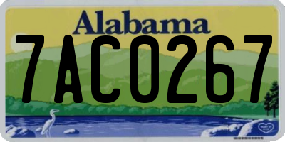 AL license plate 7AC0267