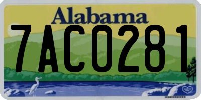 AL license plate 7AC0281