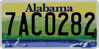 AL license plate 7AC0282