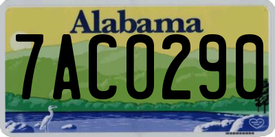 AL license plate 7AC0290