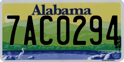 AL license plate 7AC0294