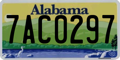 AL license plate 7AC0297