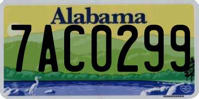 AL license plate 7AC0299