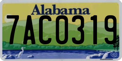 AL license plate 7AC0319