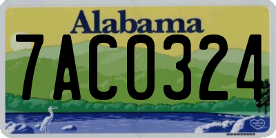 AL license plate 7AC0324
