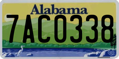 AL license plate 7AC0338