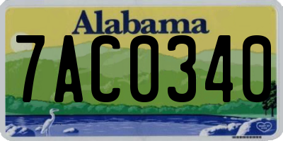 AL license plate 7AC0340