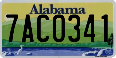 AL license plate 7AC0341