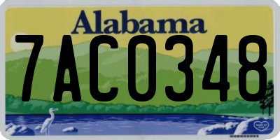 AL license plate 7AC0348