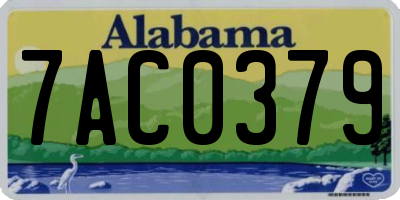 AL license plate 7AC0379