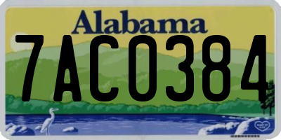 AL license plate 7AC0384