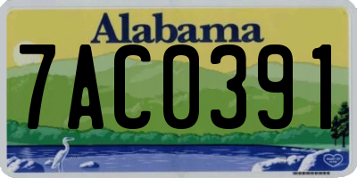 AL license plate 7AC0391